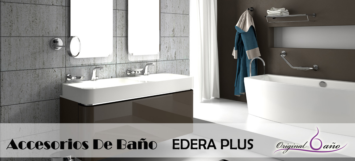 Accesorios de baño sin taladro para pegar Edera Plus Gedy